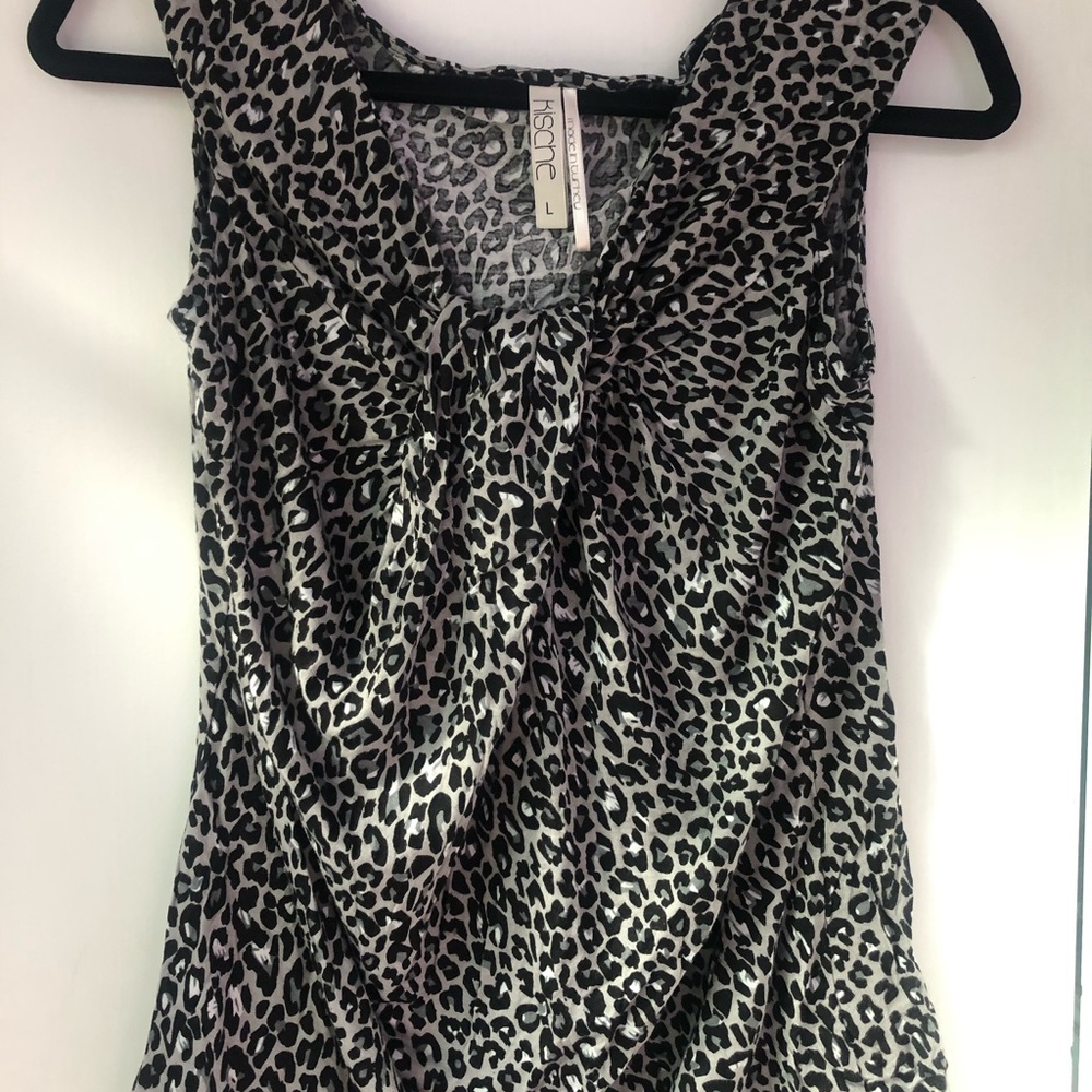 Kische Knot Front Sleeveless Top